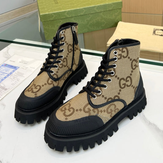 Bota GG canvas GG Maxi Bege
