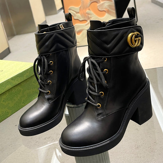 Bota GG Ankle boot GG Preta Salto