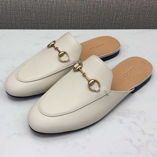 Mule GG Princetown de couro Off White
