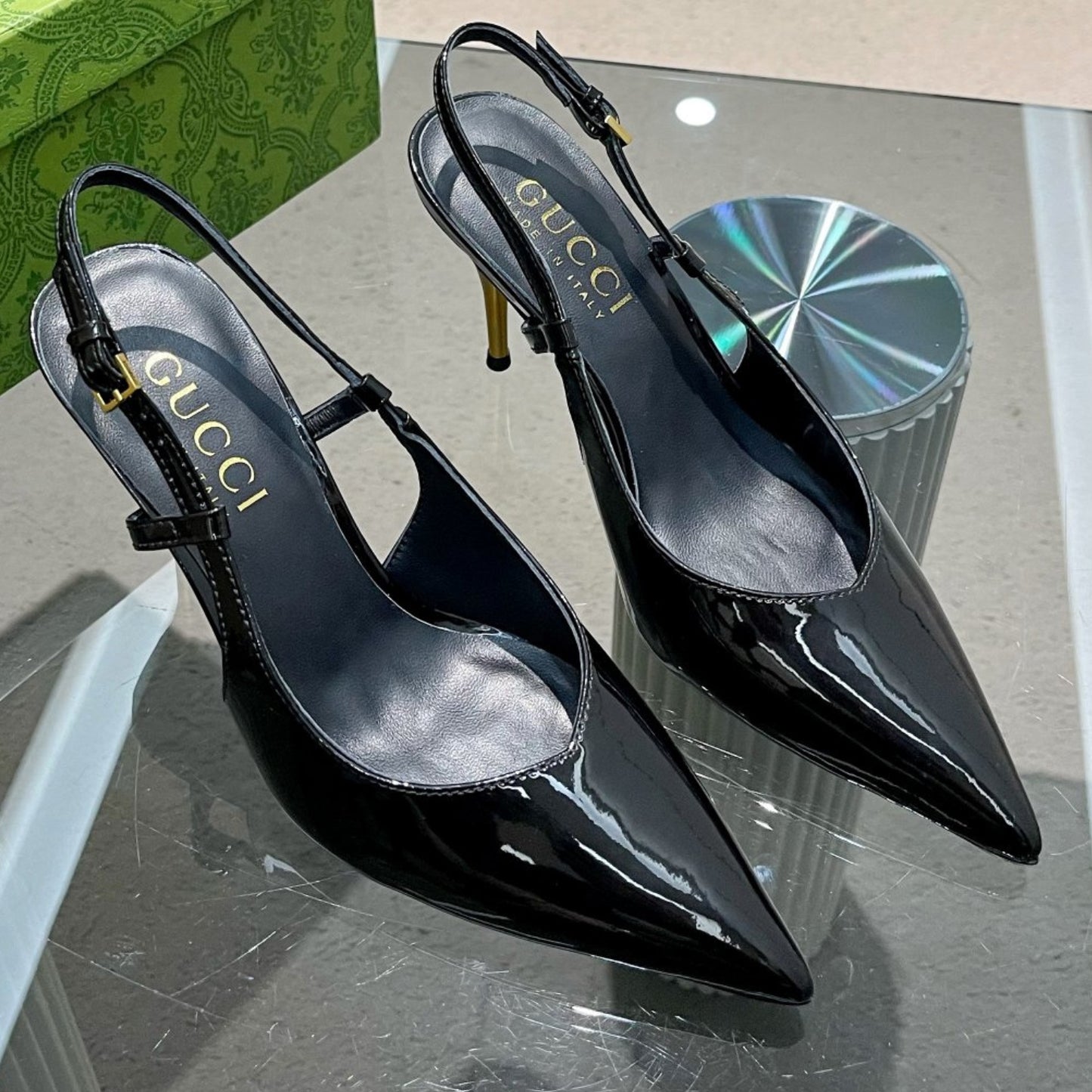 Scarpin GG Preto Salto 8,5cm
