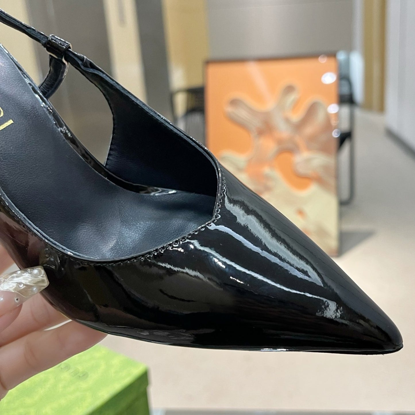 Scarpin GG Preto Salto 8,5cm