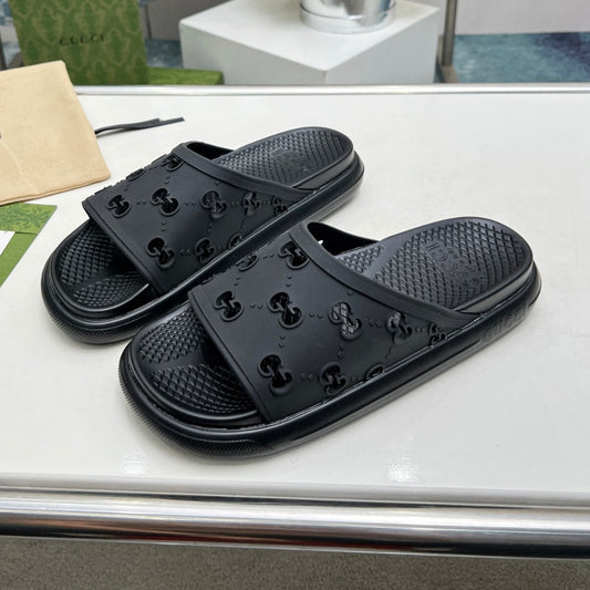 Chinelo Slide GG Preto Detalhes